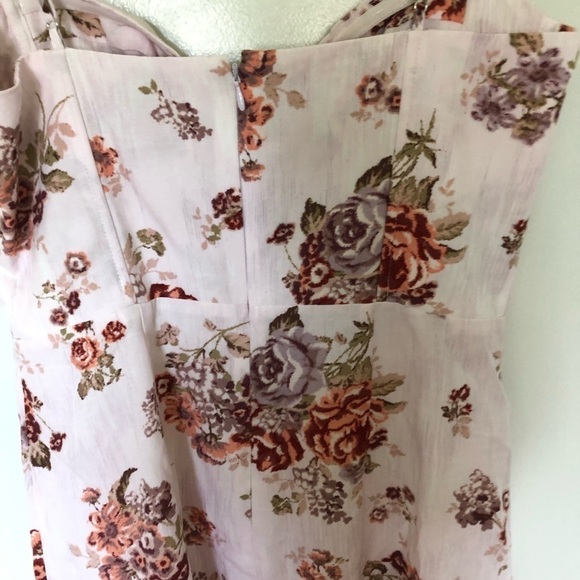 Brock Collection x H&M Floral Dress Lyocell Linen Powder Pink Medium - Picture 5 of 6